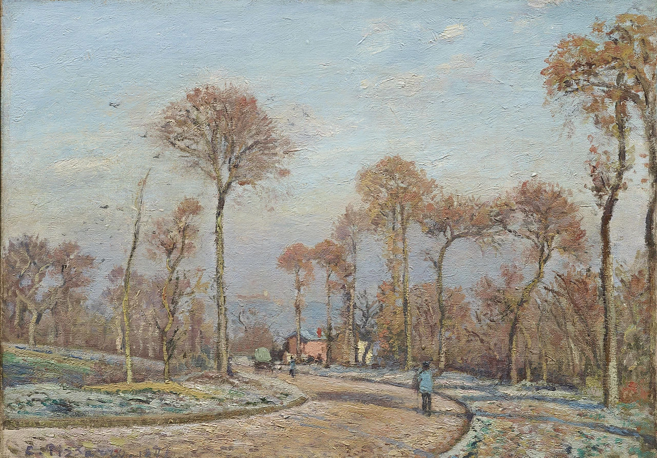 La strada per Versailles, Louveciennes, mattina gelida - Dallas Museum of Art